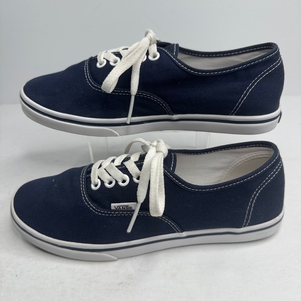Vans Authentic Lo Pro Navy Blue Canvas Low Top Sneakers Womens 7 Mens 5.5 - Picture 2 of 8